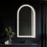 LED Spiegel Halboval 2 | Wandschalter-Steuerung | Neutralweißes Licht - Reyze Seria Salono Model 1